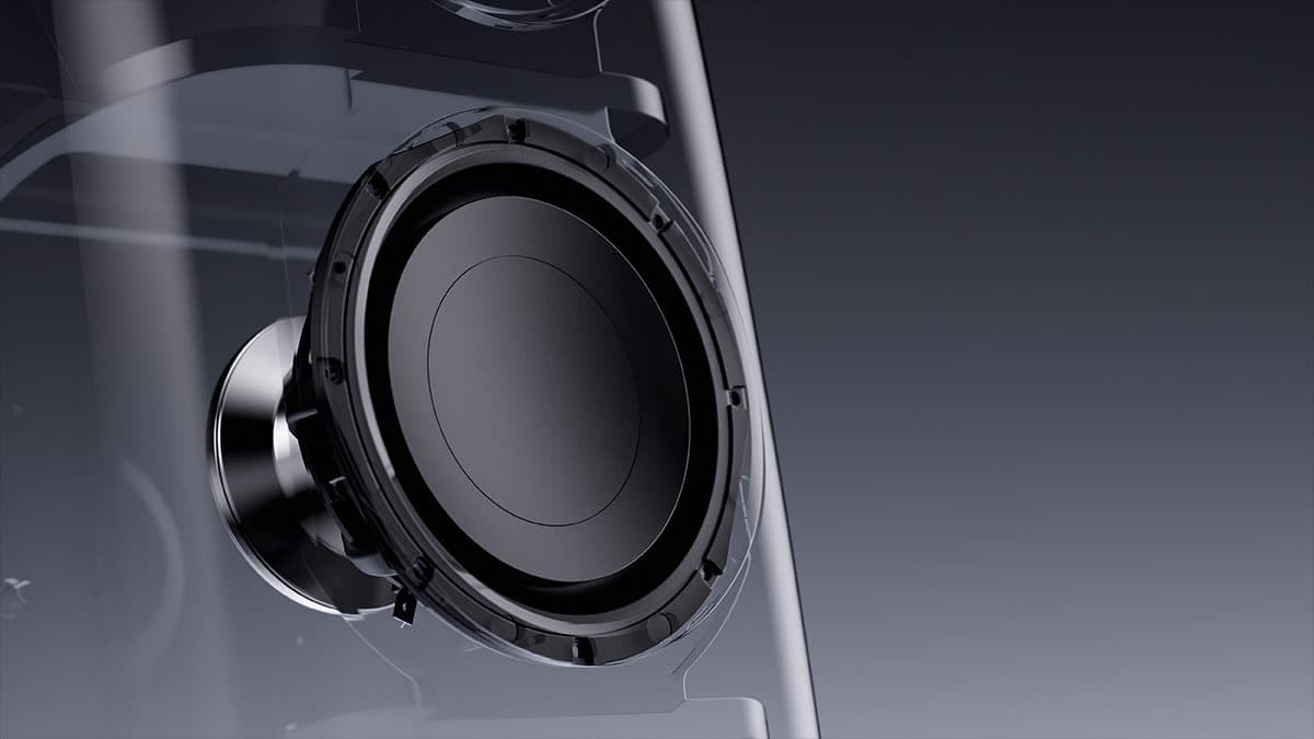 The Pistonik drive unit in a Linn 360 cabinet