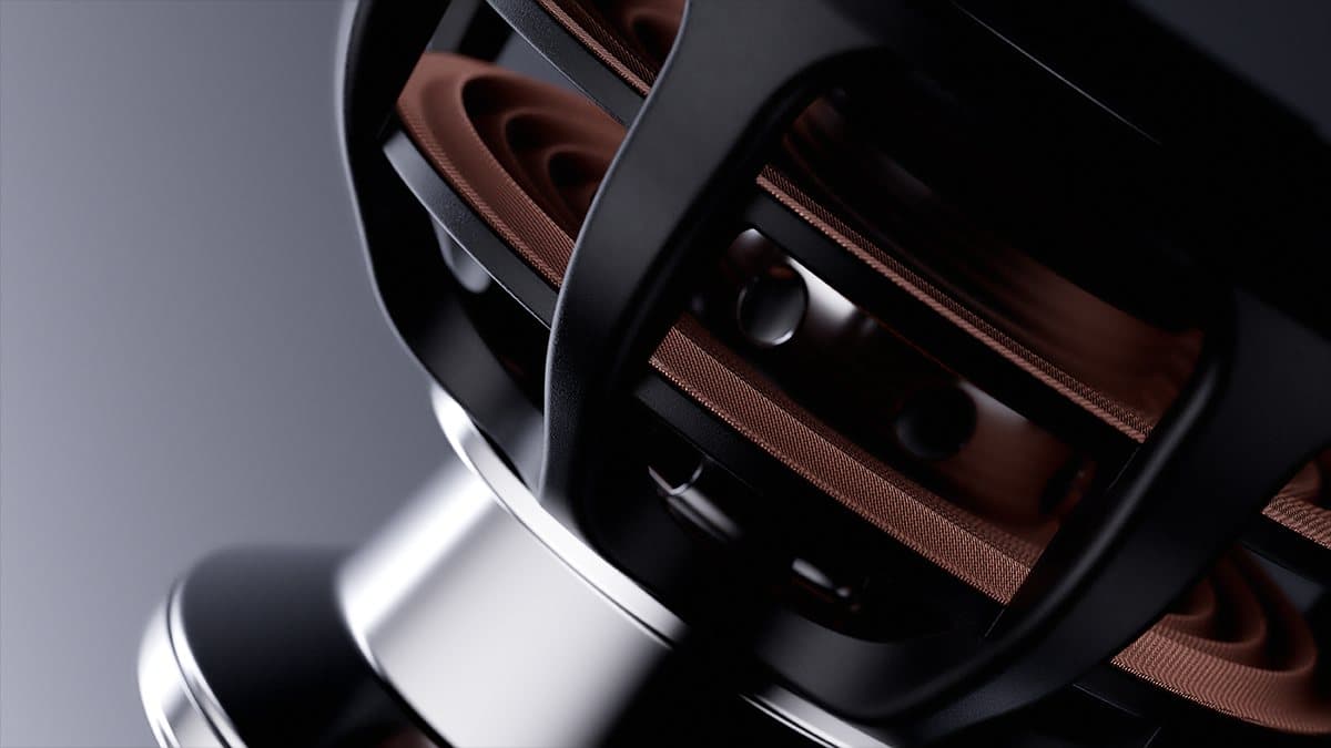 Bespoke surround and spider, linear across the working stroke